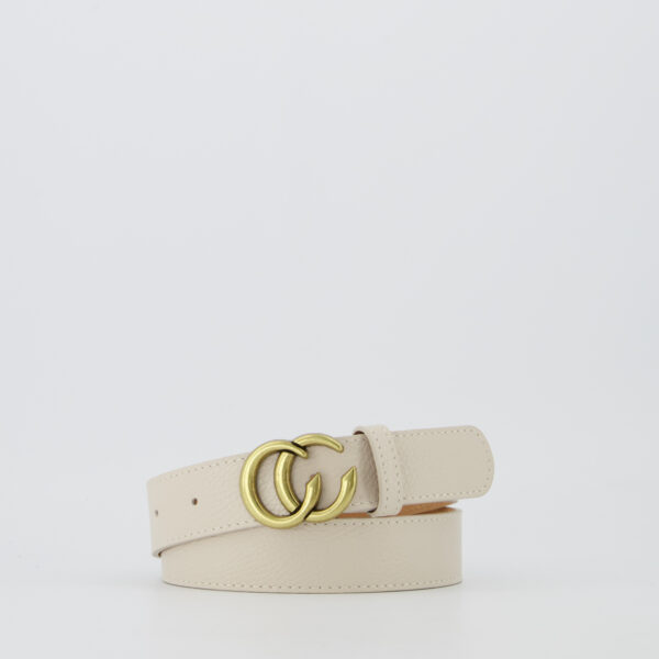 Cecile riem beige (voorkant opgerold)