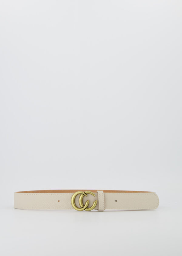 Cecile riem beige (voorkant rond)