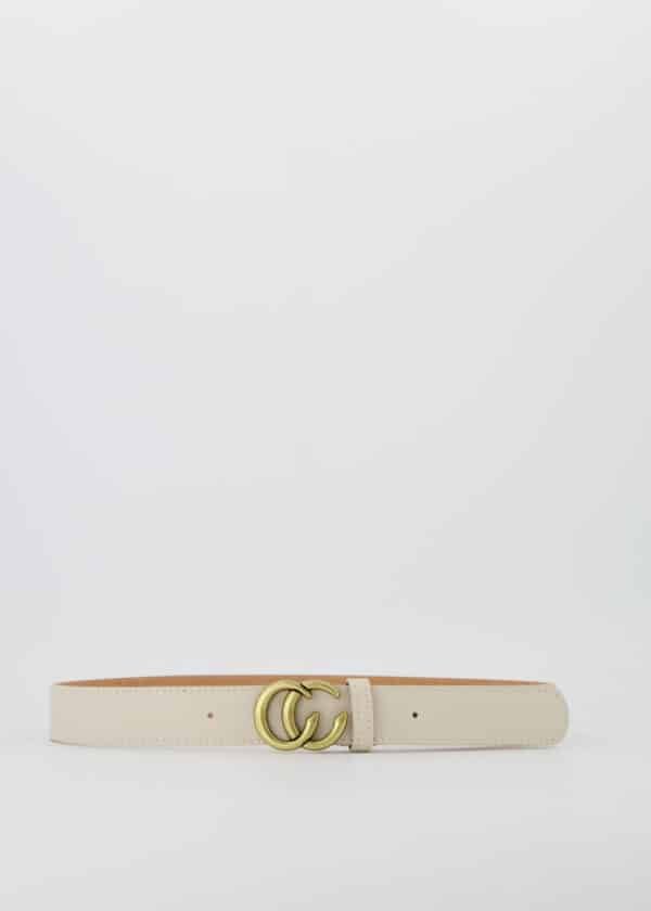 Cecile riem beige (voorkant rond)