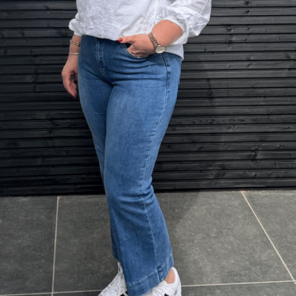 spijkerbroek wijde pijpen