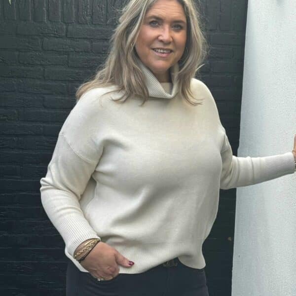 Trui met col beige Gemma Ricceri