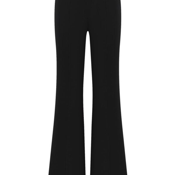 Flared Travelstof Broek Zwart – Triple Nine