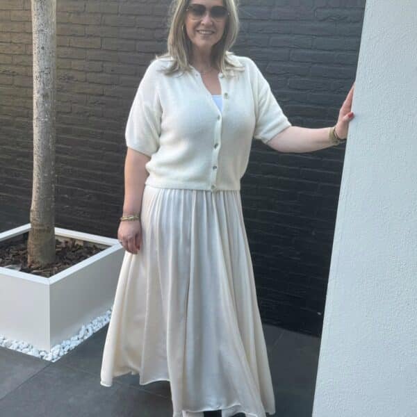 Alpaca vest off-white Boebou