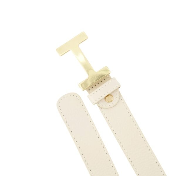 Riem hera beige met goude gesp