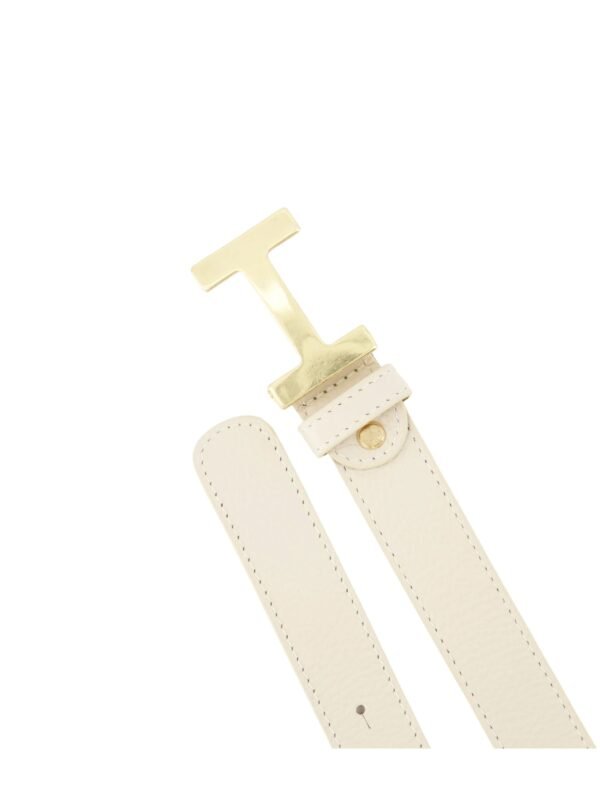 Riem hera beige met goude gesp