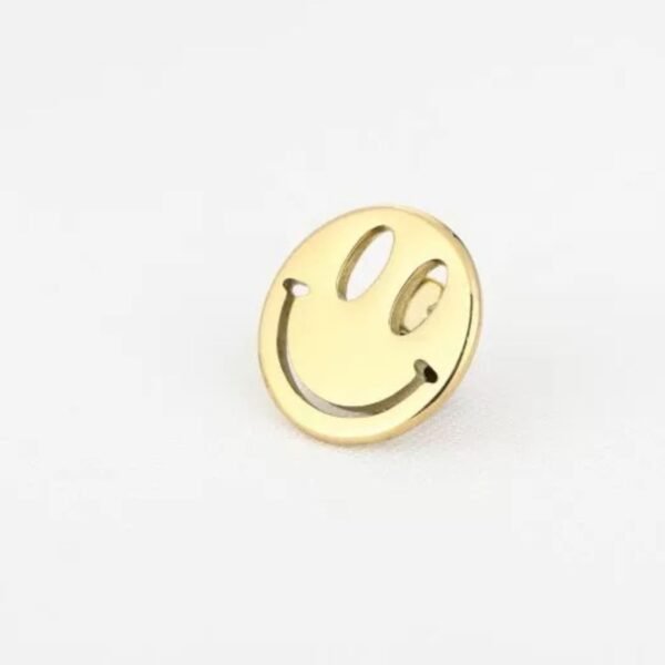 Broche Smiley Goud – Stainless Steel Broche Smiley Goud – Stainless Steel
