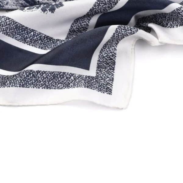 Sjaal Blauw-Wit met Print