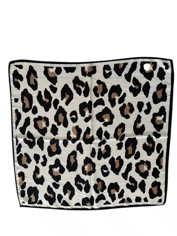 Sjaal Zwart-Wit-Camel met Leopard Print Sjaal Zwart-Wit-Camel met Leopard Print