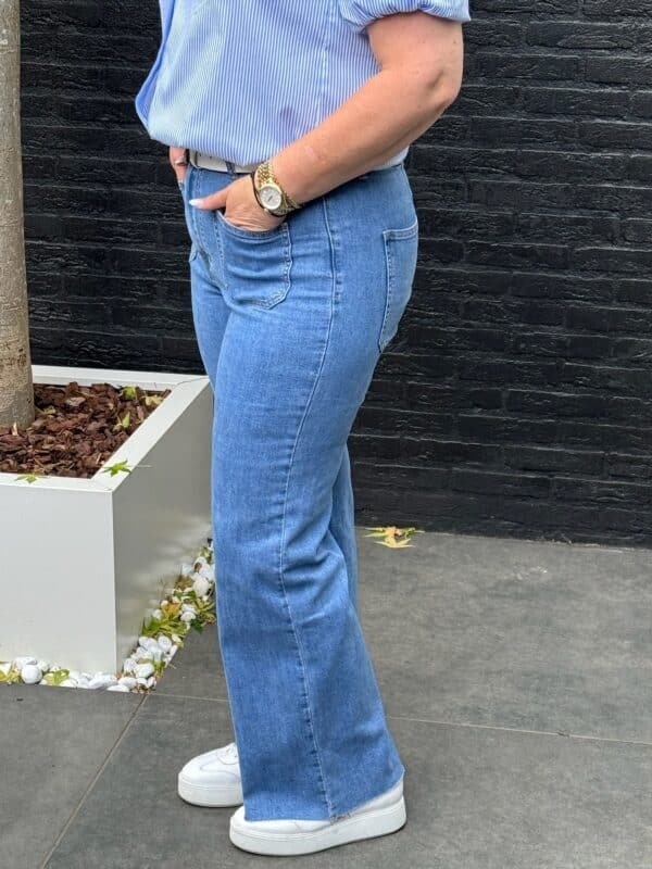 Wide leg jeans met opgestikte zakken – Gemma Ricceri