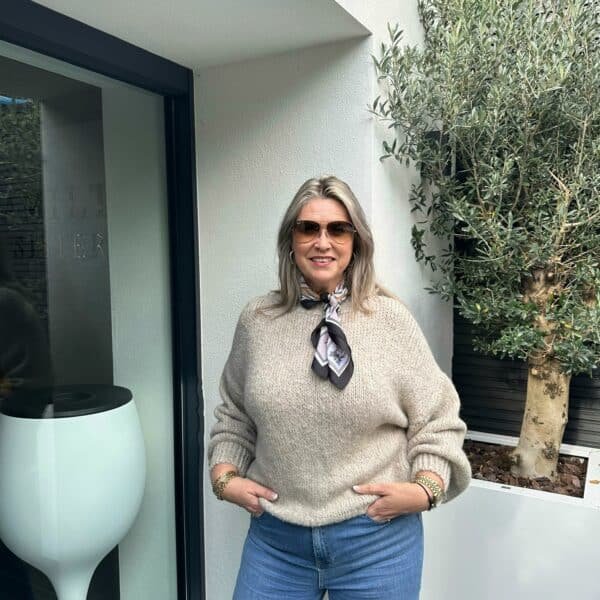 Biba gebreide trui beige