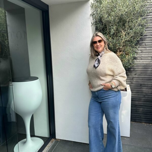 Biba gebreide trui beige