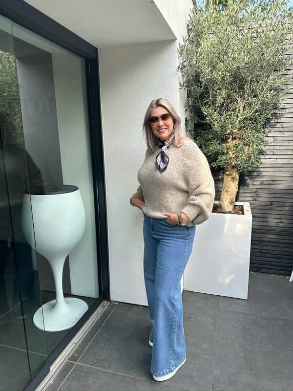 Biba gebreide trui beige