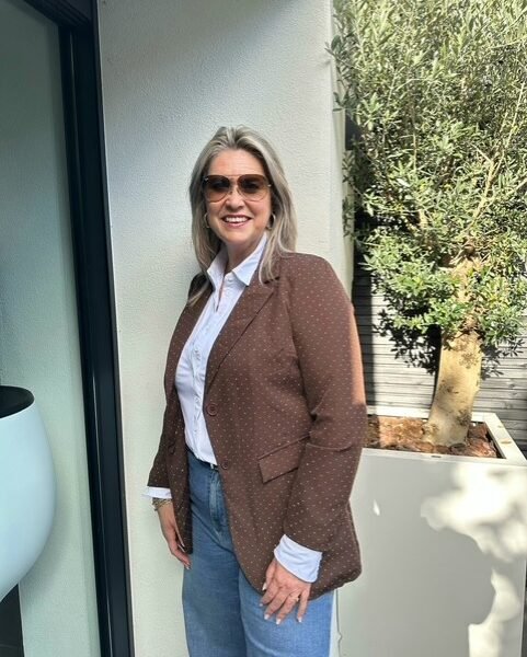 blazer strass steentjes donkerbruin Blazer strass steentjes donkerbruin