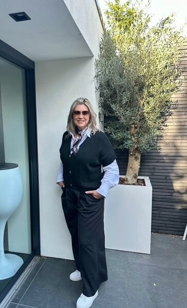 Palazzo Wide Leg Pantalon Zwart