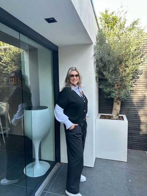 Palazzo Wide Leg Pantalon Zwart