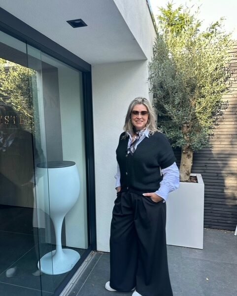 Palazzo Wide Leg Pantalon Zwart