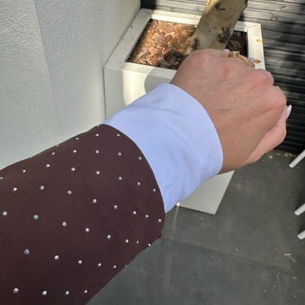 img_2841 Blazer strass steentjes donkerbruin