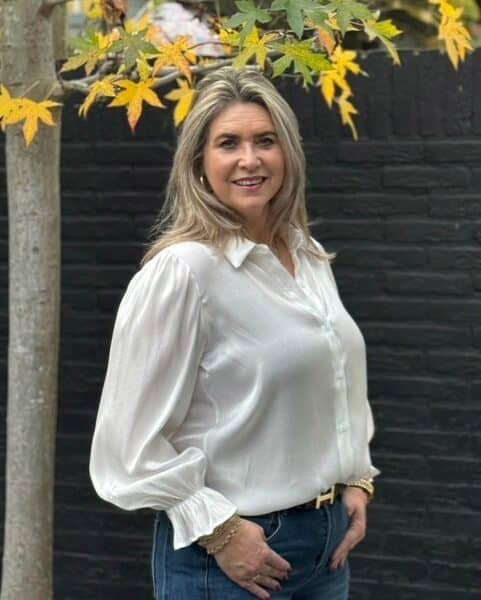 Metallic blouse offwhite Gemma Ricceri