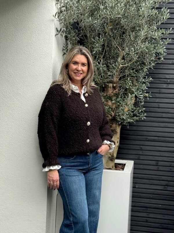 Donkerbuin vest van Gemma Ricceri one size Donkerbuin vest van Gemma Ricceri one size