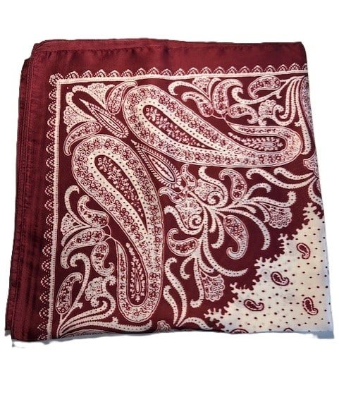Sjaal Paisley Print Bordeaux