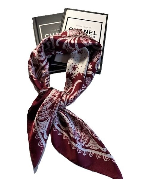 Sjaal Paisley Print Bordeaux