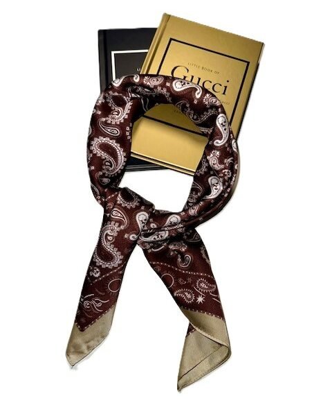 Sjaal Paisley Print Donkerbruin