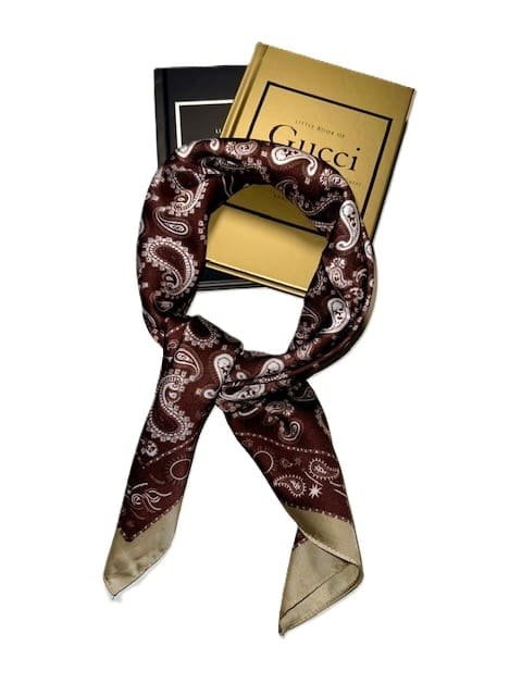 Sjaal Paisley Print Donkerbruin