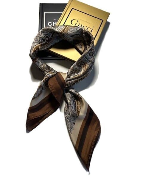 Sjaal Paisley Print Bruin-Beige