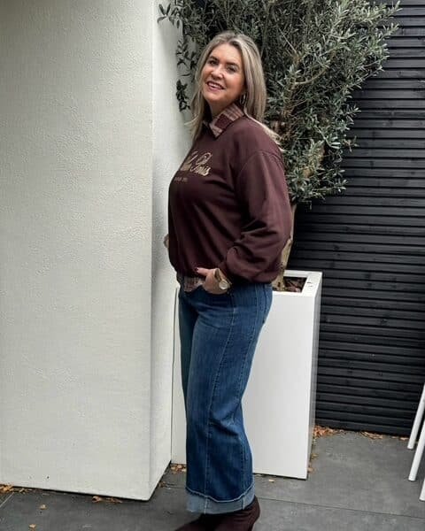 Sweater Paris met gouden tekst Gemma Ricceri