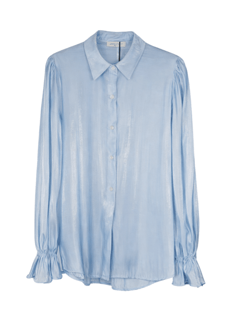Metallic blouse lichtblauw Gemma Ricceri