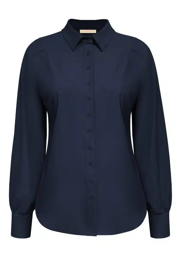 Triple Nine Travelstof Blouse Navy 5919