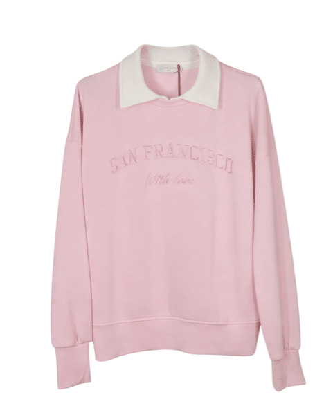 Sweater met Kraagje Roze Gemma Ricceri Sweater met Kraagje Roze Gemma Ricceri