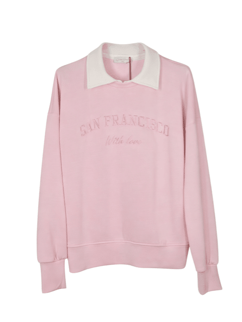 Sweater met Kraagje Roze Gemma Ricceri