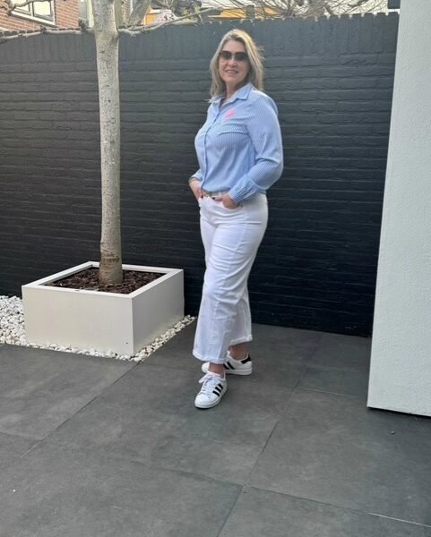 Balloon Jeans met Stretch Wit