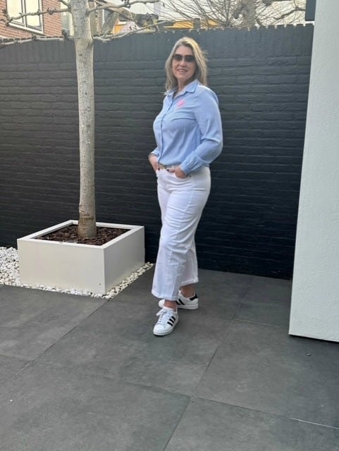 Balloon Jeans met Stretch Wit