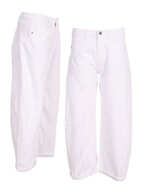 Balloon Jeans met Stretch Wit