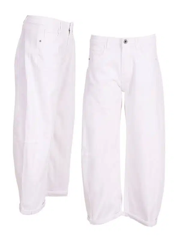 Balloon Jeans met Stretch Wit