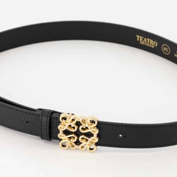 Riem Bien Zwart 4 Riem Bien Zwart - Goud