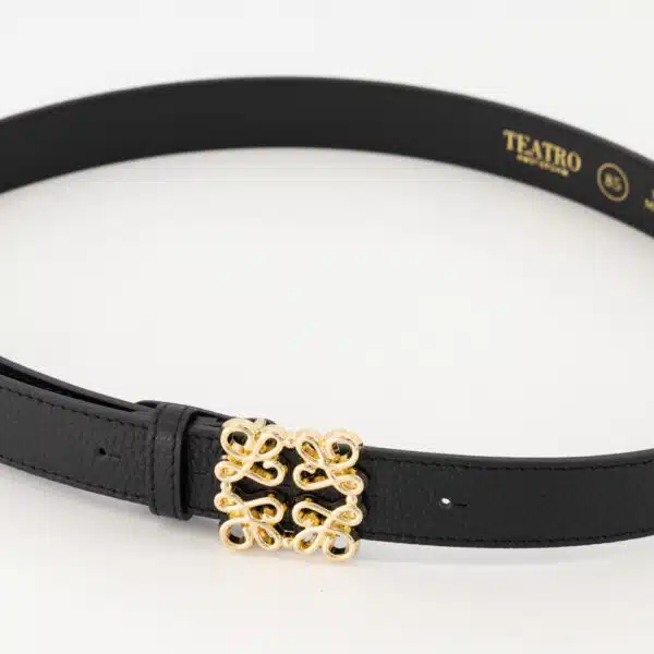 Riem Bien Zwart 4 Riem Bien Zwart - Goud