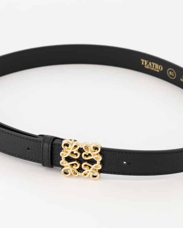 Riem Bien Zwart 4 Riem Bien Zwart - Goud