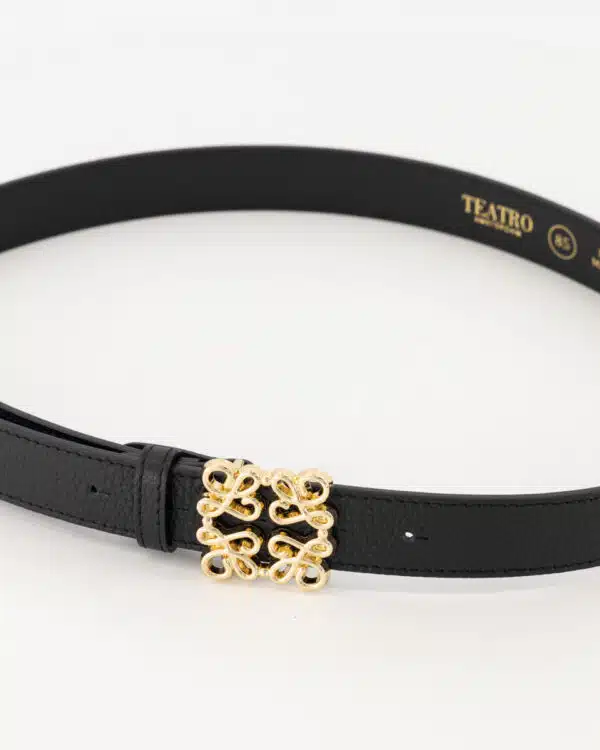 Riem Bien Zwart 4 Riem Bien Zwart - Goud