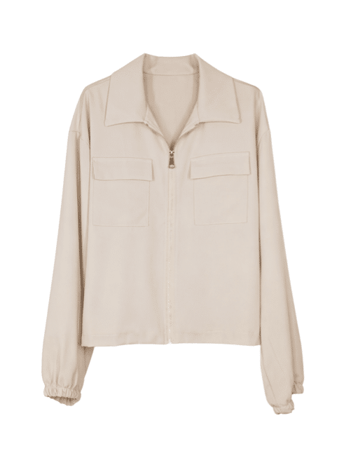 Blouse Jasje met rits beige Vera Jo