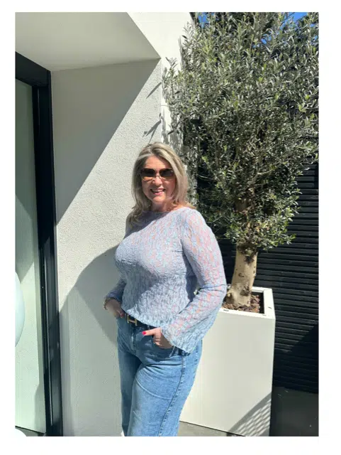 Kanten top Licht Blauw Vera Jo