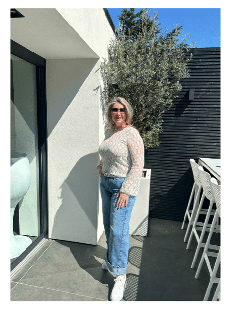 Kanten top Off-white Vera Jo