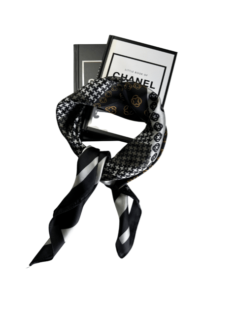 Sjaal diverse print - Zwart Wit Cognac