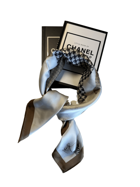 Sjaal paarden print - Beige Zwart Wit