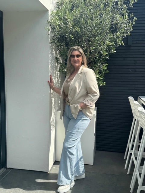 Wide leg jeans naad voor Gemma Ricceri