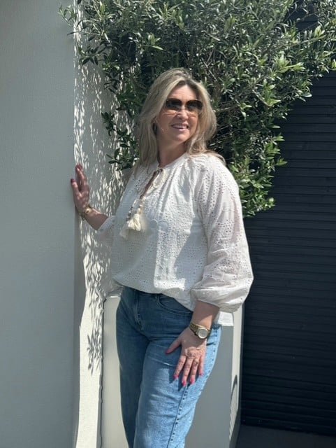Blouse Broderie Ibiza Wit