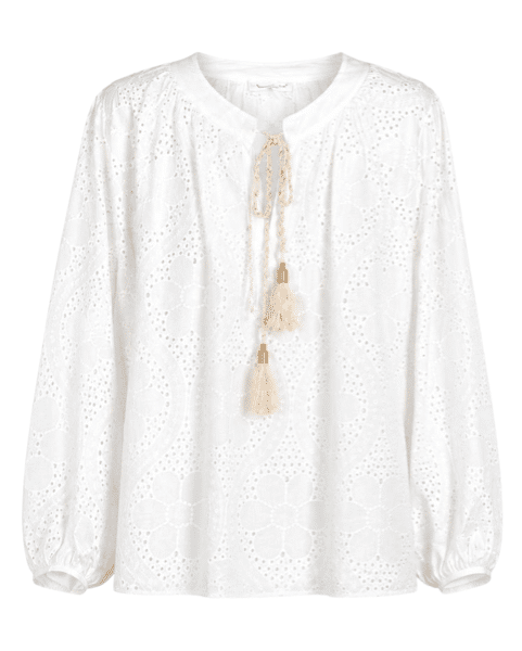 Blouse Broderie Ibiza Wit