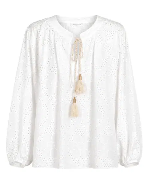 Blouse Broderie Ibiza Wit